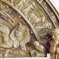 Скульптурный барельеф камина Тайна времени
