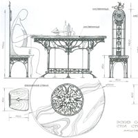 Кованая мебель. Эскиз